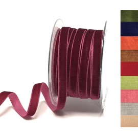 s.dekoda Decorative Velvet Ribbon 20 m x 10 mm Erika Velvet Ribbon Velvet Border Ribbon [DS 2296-620]