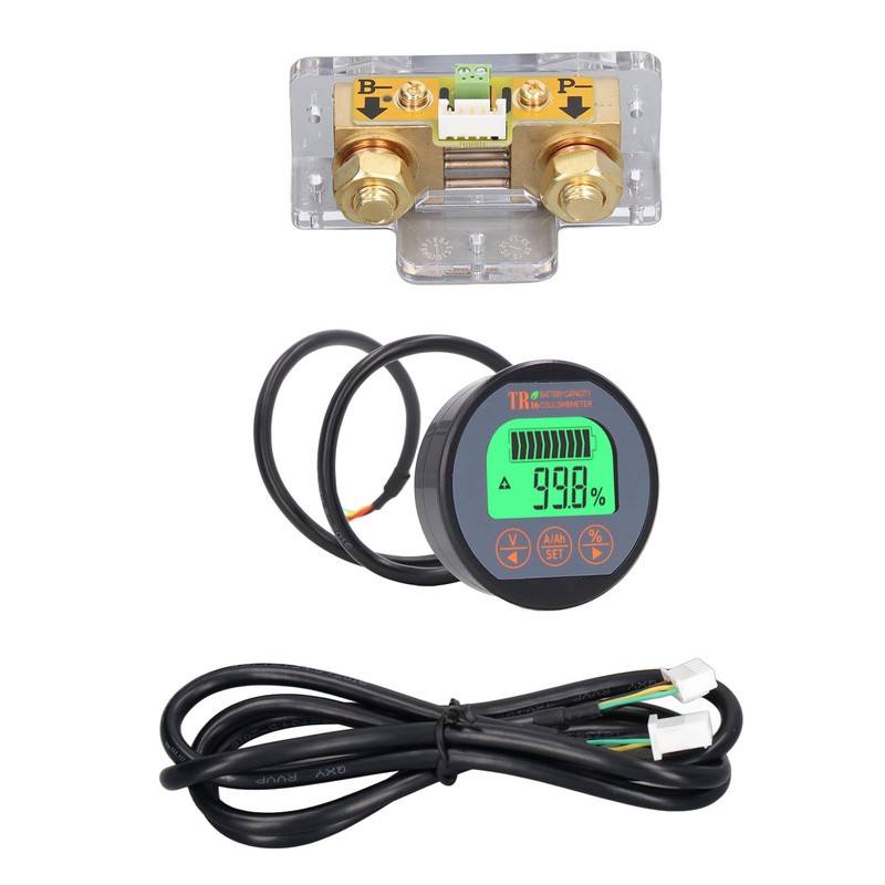 Battery Monitor Waterproof Reverse Connection Protection Battery Voltage Indicator 100V