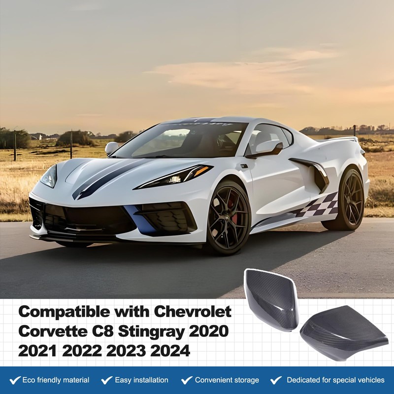 Sekhyna Car Side Mirror Cover Trim Compatible with Corvette C8