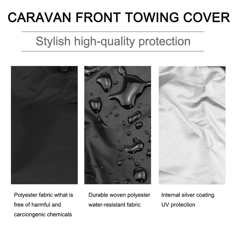 Fire Pit Cover Round Black Waterproof Dustproof Polyester Fiber Firepit