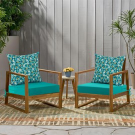 idee-home Outdoor Cushions for Patio Furniture, Outdoor Seat Cushions 24 x 24 with Fade Resistant Waterproof Removable Cover, Deep Seat Replacement Couch Sofa Chair Cushions for Yard Garden