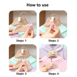 GWAWG Clothes Hanger Fastening 40 Pieces Plastic Fashion Stackable Fastening Buckle Hooks