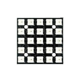 WS2812B RGB Full Colour LED Ring/Array Modules, DC 5V, Black/White PCB (5x5 LED Array)