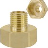 2 Pack Brass Pipe Fittings, BERANMEY 1/4" to 1/2" Pipe
