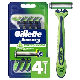 Gillette Gillette Sensor3 Sensitive Men's Disposable Razor, 4 Razors