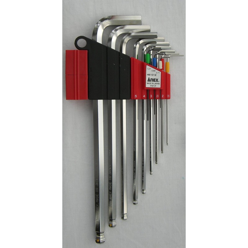 ANEX HB1012 Wrench Ball Point with Mag Catch Holder Set