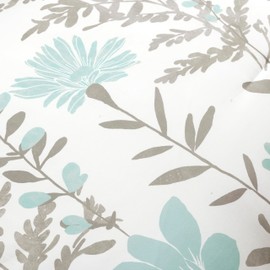 Lush Decor Aprile Soft Reversible Floral Comforter Set, 8 Piece Set, King, Blue & Gray - Beautiful King Bedding Sets - Blue Comforter - Spring Decor - Cottage & Farmhouse Bedroom Decor