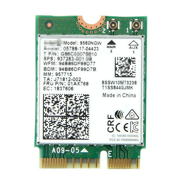 M.2 CNVi Wireless-AC 9560 Network WiFi Adapter 802.11ac, Dual Band,