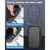 temracha Portable Lock Box, Combination Security Case LockBox with Code,
