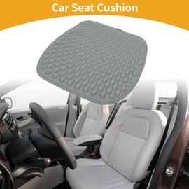 Partuto 1 Pc 47x47cm Universal Car Seat Cushion - for Car Travel Driving Seat Protection Pad Cover Anti-Slip - Ice Silk Gray