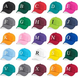 4sold Childrens Embroidery Cotton Summer Sun Hat Children School Kids Caps Hat Sport Alphabet A-Z Boy Girl Adjustable Baseball Cap Pink