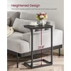 VASAGLE C-Shaped End Table, Side Table for Sofa, Couch Table