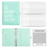 Budget Planner, AMONENZ A5 Money Saving Folder, Faux Leather Savings