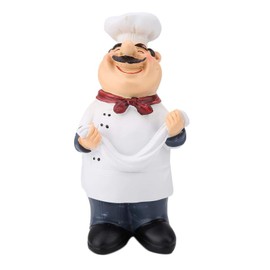 Tomotato Chef Figure, Miniature Resin Chef Figures, Vintage Chef Statue, Happy Chef Sculpture, Collectibles, Gifts, Table Decoration for Home, Kitchen (Hold Noodle)