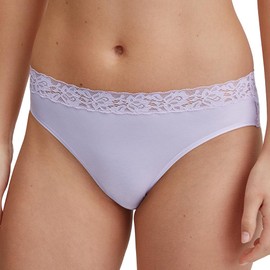 CALIDA Nat. Comfort Xtra Women's Regular Cut Premium PIMA Cotton Briefs with Feminine Lace Detail, Orchid Petal, 10 - 12