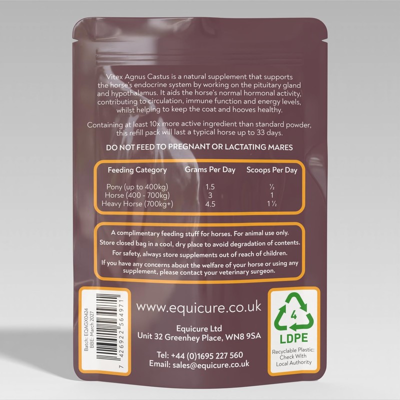 Equicure Vitex Agnus Castus 10x Concentrate - For Horse/Pony (100g