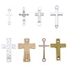 PH PandaHall 32pcs Cross Connector Charms, 8 Style Links Cross