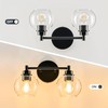 VONLUCE Bathroom Light Fixtures, 2-Light Bathroom Vanity Light with Globe