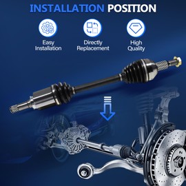 Maxfavor CV Axle Front Pair Fit for GMC Acadia 2009-2016 CV Axle Left Right Joint Assembly 2017 GMC Acadia Limited Base CV Shaft 3.6L