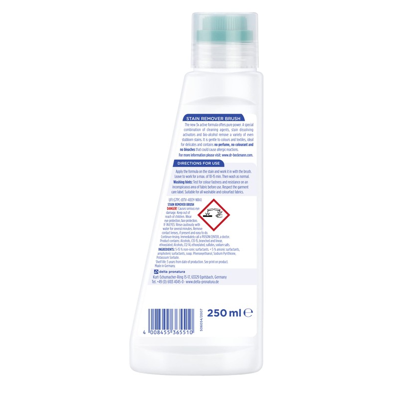 Dr. Beckmann Power Brush Stain Remover | fights even stubborn