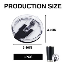 3-Pack 20oz Tumbler Replacement Lids for Travel Cups - Modern Spill-Proof Skinny Cup Covers for Mouth Tumbler Cup - Compatible with Stainless Steel Tumblers