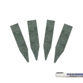 Cohas Slate Garden Stakes Includes Liquid Chalk Marker and Solid Slate Stakes, 4 Small Stakes, White Fine Tip Marker