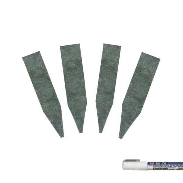 Cohas Slate Garden Stakes Includes Liquid Chalk Marker and Solid