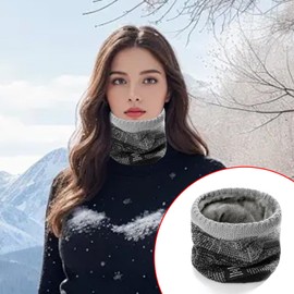 FOSDICK Winter Tube Scarf, Loop Scarf Men Women Thick, Fleece Lined Neck Warmer, Windproof Neck Tube, Thermal Neckerchief, Warm, Loop Scarf, Neck Warmer, Tube Scarf for Sports, Skiing, black