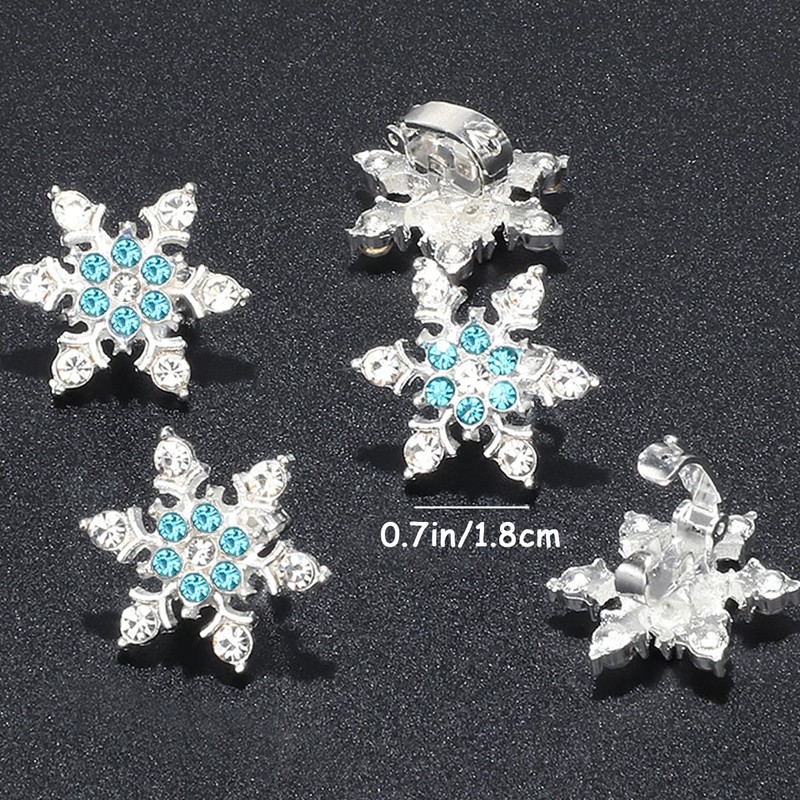 30 PCS Mini Snowflake Hair Clips Cute Crystal Hair Clip