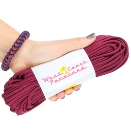 West Coast Paracord 7-Strand 550lb Break Strength-Guaranteed US Made Type III Survival Cord - 30+ Colors to Choose from - Available in 10, 25, 50, 100, 1000 ft (Ronald, 100 Feet)