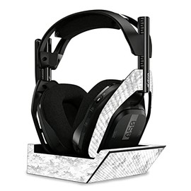 MightySkins Carbon Fiber Skin Compatible with Astro A50 Wireless Headphones + Base Station (Gen 4) - Viper Snow | Protective, Durable Textured Carbon Fiber Finish | Easy to Apply | Made in The USA