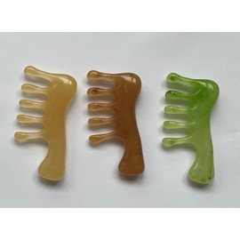 NVLX LABS Plastic Loc Comb – Wide Tooth Scalp Massager for Loc Maintenance and Hair Growth – comb for locs, Lightweight Resin Comb in Multiple Colors – Perfect for All Hair Types and Unisex Use-(Aloe's Essence)