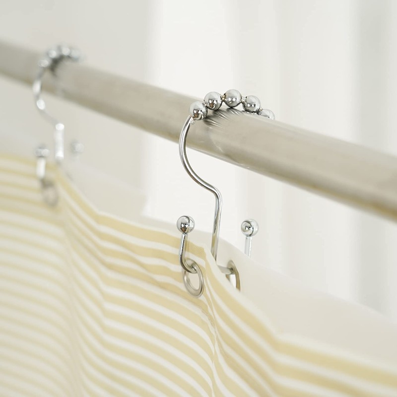 Shower Curtain Hooks Rings Titanker, Stainless Steel Double Glide Rollers