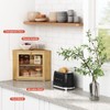 Goozii Bamboo Corner Bread Box for Kitchen Counter, 2 Tier