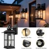 Superyofo 15inch Large Outdoor Wall Lights,Modern Black Exterior Wall Light