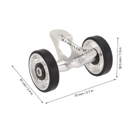 Uxsiya Mudguard Easywheel Rollers Wheels Double Wheel Stable Structure Lightweight Exquisite Workmanship for Brompton Dahon (Silver)