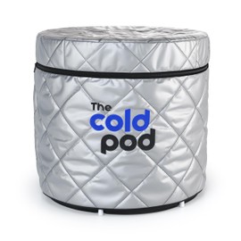 The Cold Pod Ice Bath Tub Cover Standard Size: Insulated and Silver UV Heat Reflective Cold Plunge Tub Cover, Waterproof and Zip Up All Weather Resistant Protective Lid