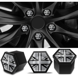 20 x Wheel Bolts Wheel Nuts Rim Lock Nuts Caps Wheel Nut Covers Wheel Bolt Caps Wheel Nut Caps Plastic Covers UK Flag Universal 19 mm LB 27