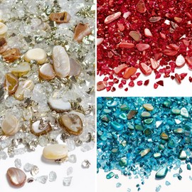 Crushed Stone Sequin Set, 12 Colors, for Resin Crafts, Nail Decoration, Jewelry Making, DIY Holiday Crafts, Individually Packaged
