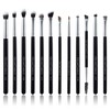 Oscar Charles Silver Eye Makeup Brush Set 12 Makeup Brushes