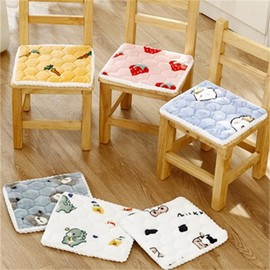 champracer Round Chair Cushion, Seat Cushion, Children's Seat Cushion, Soft Comfortable Non-Slip Chair Cushions with Ribbons, for Outdoor and Indoor Garden Chair (Crown Bear, 25 x 25 cm)