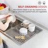 MERRYBOX Roll Up Dish Drying Rack, Over The Sink Dish