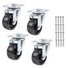 Keypak Swivel Castor Wheels - 40mm Diameter - Black Plastic
