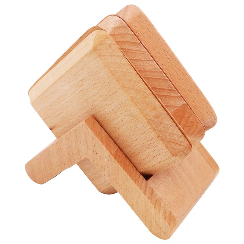 Tiardey Square Solid Wood Tea Coaster Beech Iinsulation Padwith Holder,Set