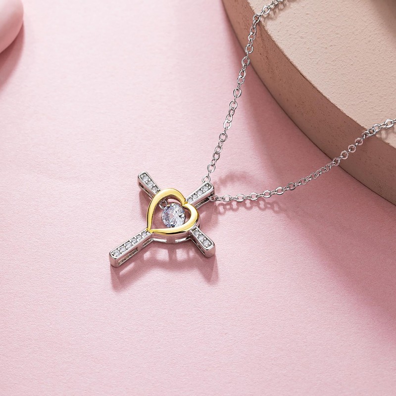 Vanjewnol Godmother Necklace, Godmother Gift, Godmother Gifts from Godchild, Silver