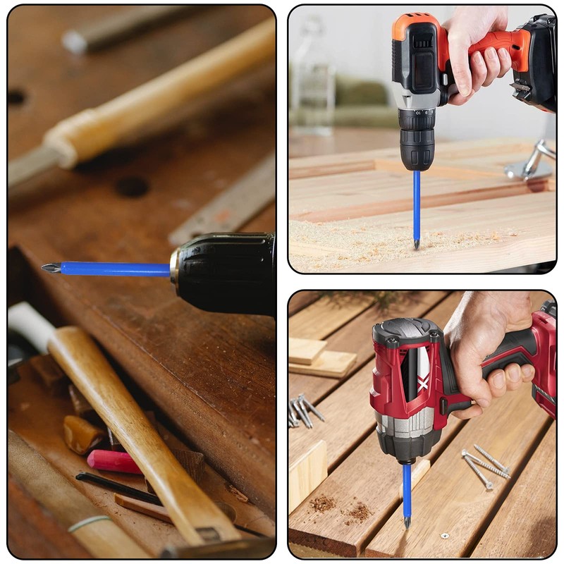 Piutouyar 10Pcs Magnetic Anti-Slip Drill Bit 2 Inch, PH1 Phillips