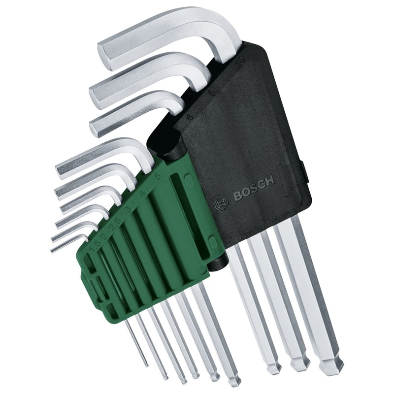 Bosch 9 Piece Allen Key Set (With Ball Head For