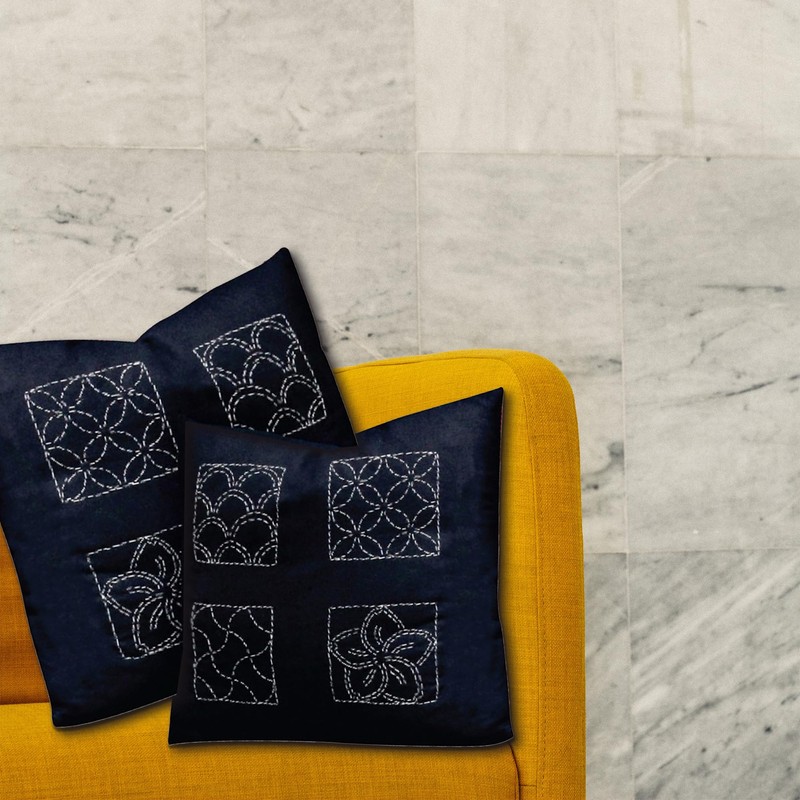 Sew Easy Sashiko Kit - 40 x 40 cm Kissenbezug