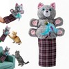 Cat Wrestling Glove, Interactive Hand Mitt Toy with Interchangeable Feather