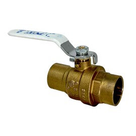 PROCURU 1-Pack 1-1/4 Inch Sweat (CxC) Heavy Duty Brass Ball Valve, Full Port, 600 WOG, Certified Safe (3BC125-1P)